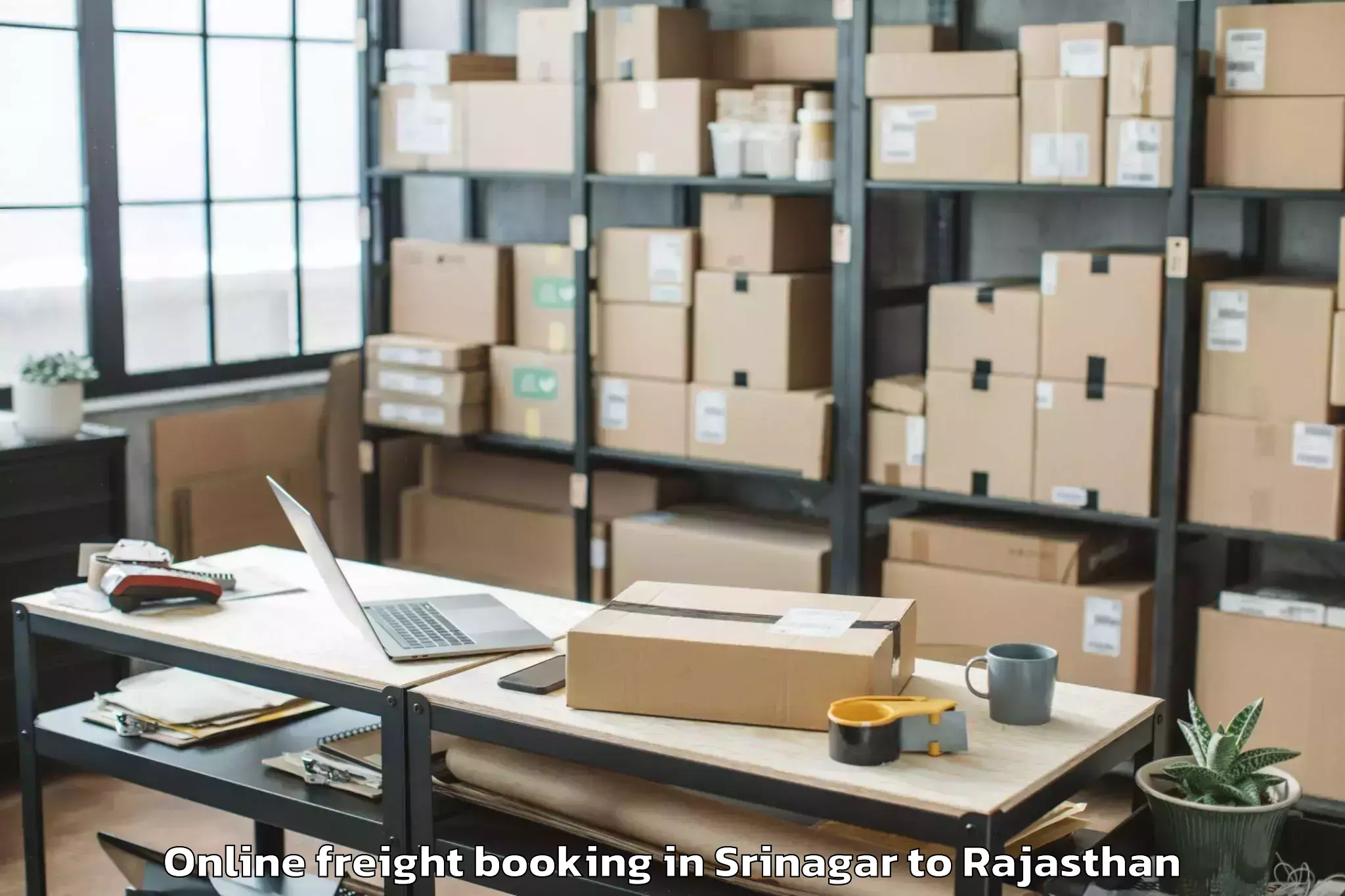 Reliable Srinagar to Dausa Online Freight Booking